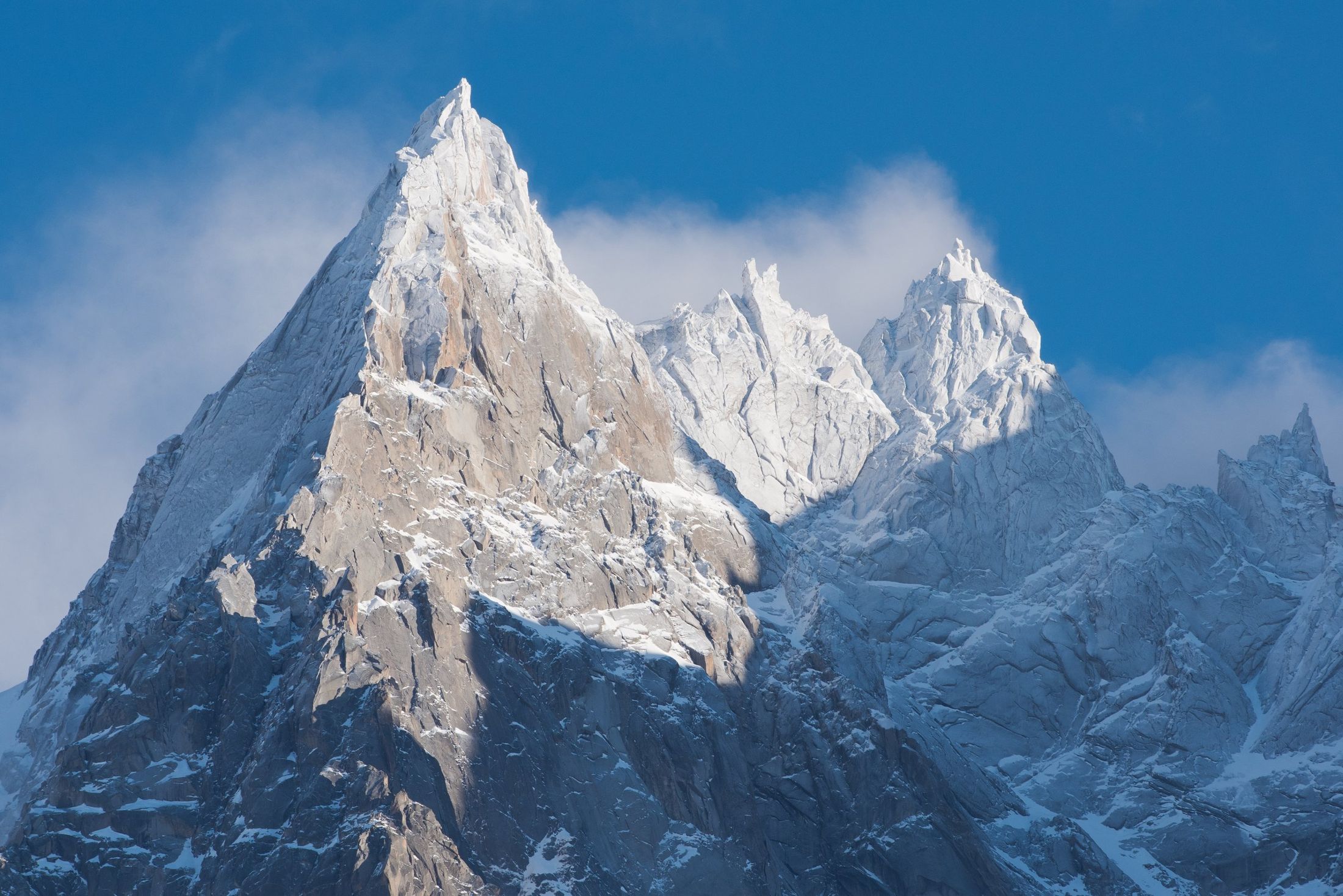 Snow-covered mountain peaks